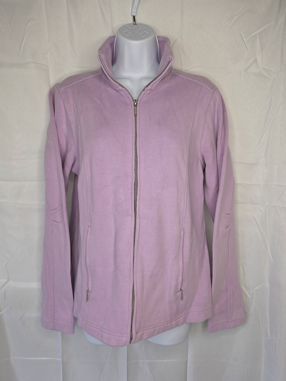 Women’s Zip-Up Jacket Pink Size Large Stretch 4124